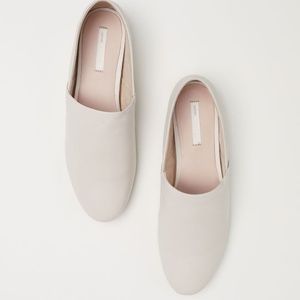 Cream Leather Mules